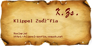 Klippel Zsófia névjegykártya